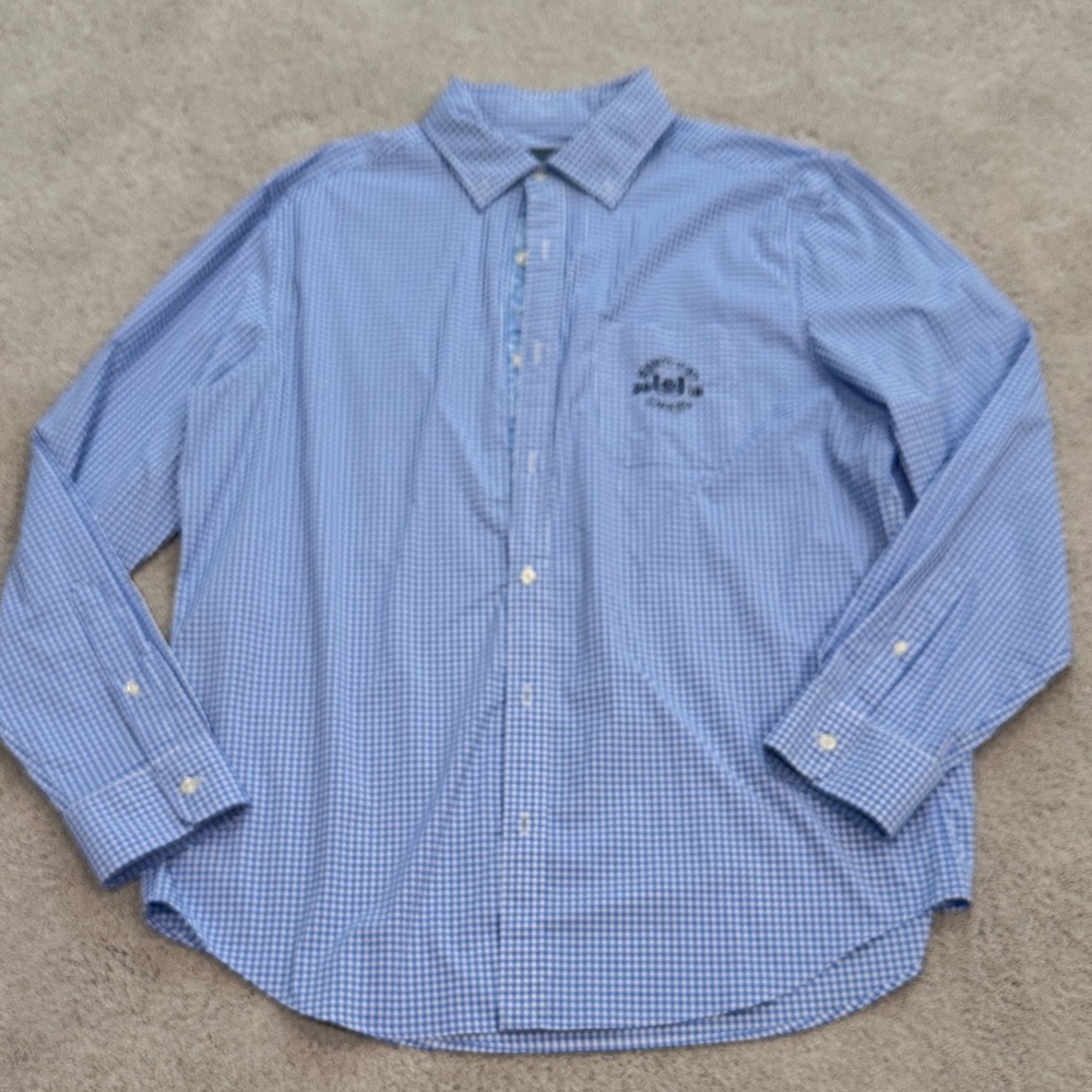 Vineyard Vines Light Blue Checkered Classic Fit Murray Shirt